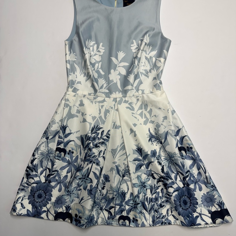 Just...Taylor Sky and Ivory Floral Mini Dress